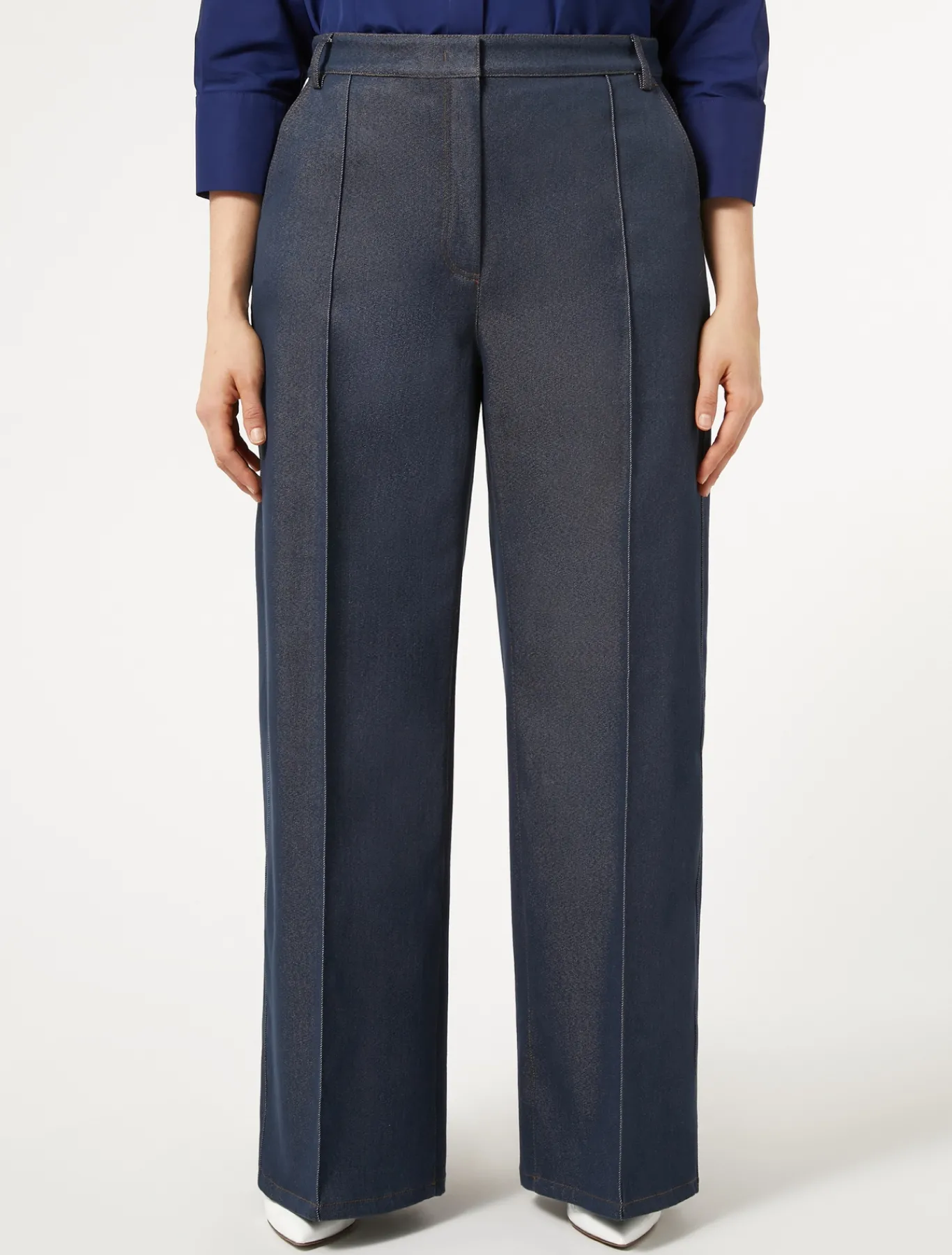 Marina Rinaldi Pantalon en bull de coton BLEUJEANS Hot
