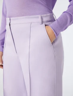 Marina Rinaldi Pantalon en bull de coton LILAS Clearance