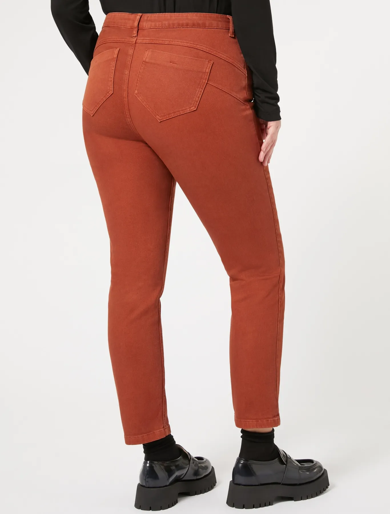 Marina Rinaldi Pantalon en bull de coton stretch TERRECUITE Sale