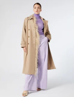 Marina Rinaldi Pantalon en bull de coton LILAS Clearance