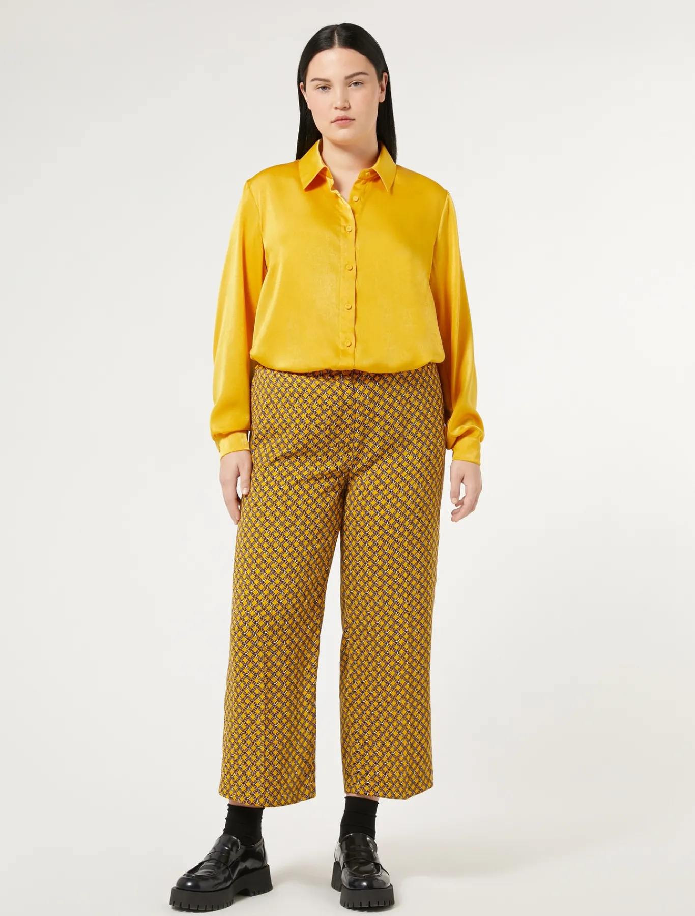 Marina Rinaldi Pantalon en cady JAUNE Sale