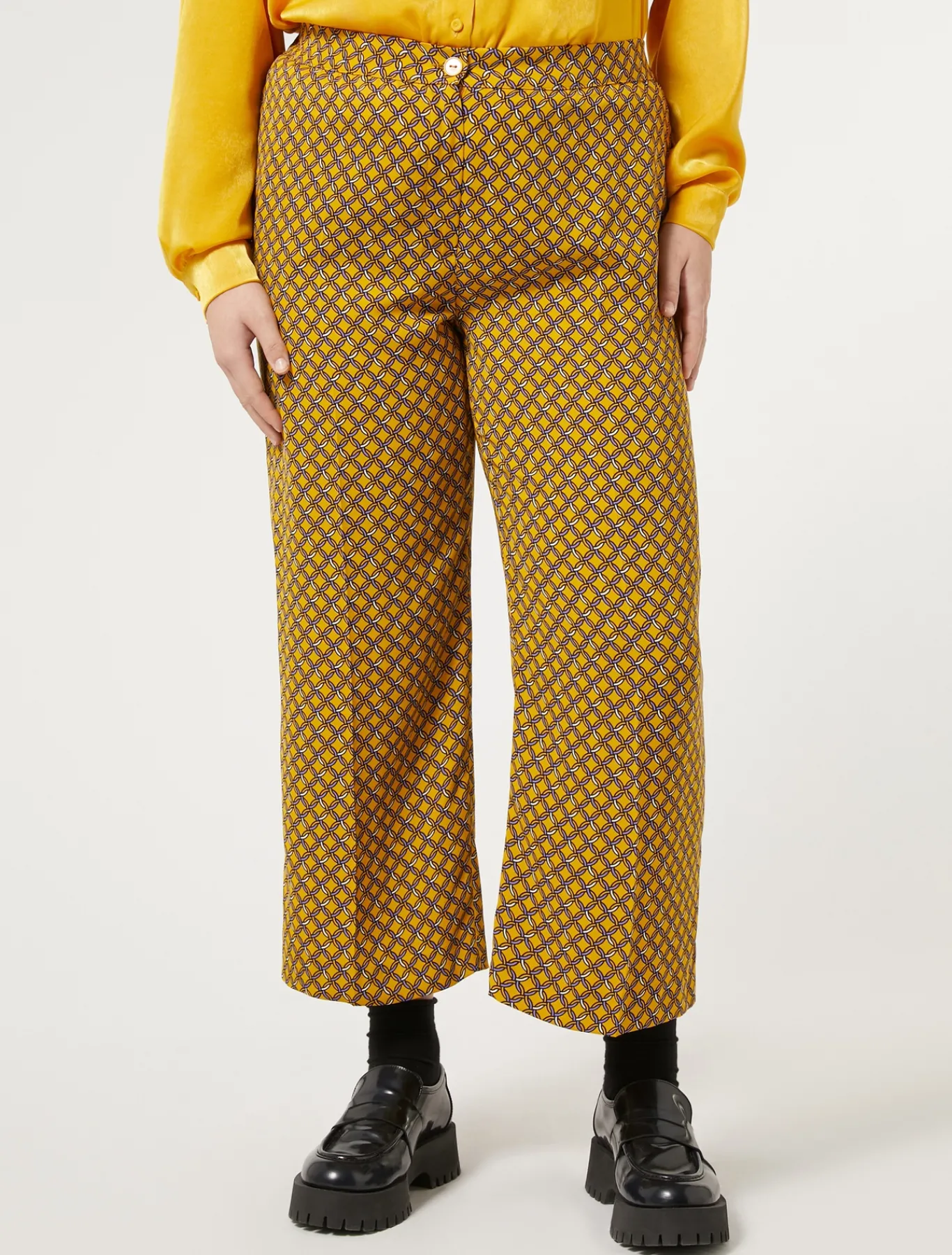 Marina Rinaldi Pantalon en cady JAUNE Sale