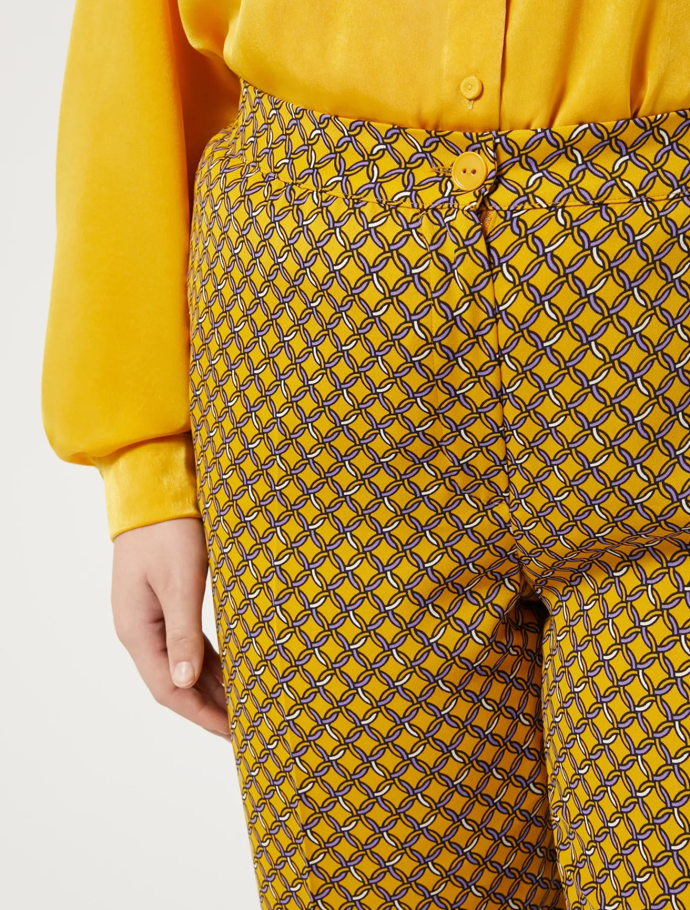Marina Rinaldi Pantalon en cady JAUNE Sale