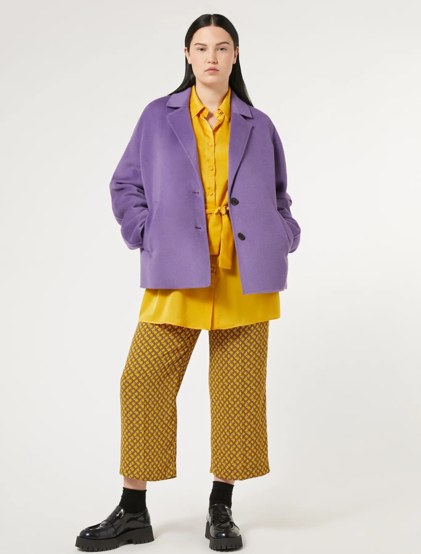 Marina Rinaldi Pantalon en cady JAUNE Sale