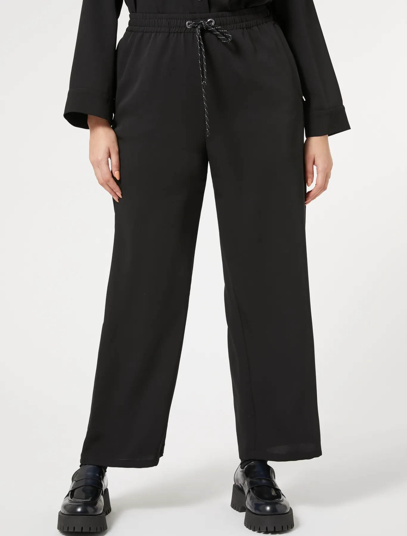Marina Rinaldi Pantalon en cady fluide NOIR Clearance