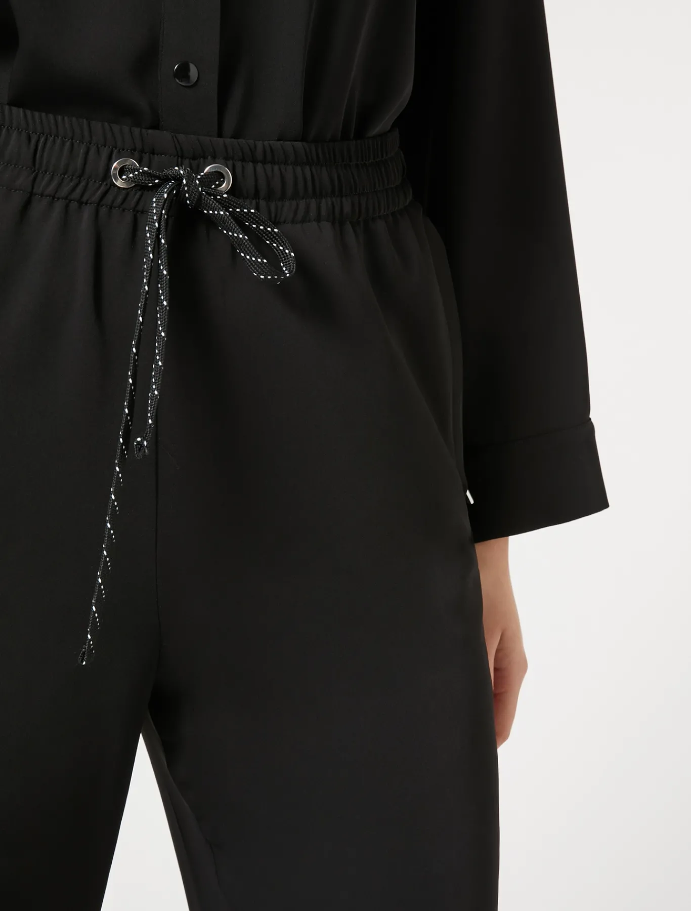 Marina Rinaldi Pantalon en cady fluide NOIR Clearance