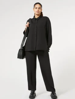 Marina Rinaldi Pantalon en cady fluide NOIR Clearance