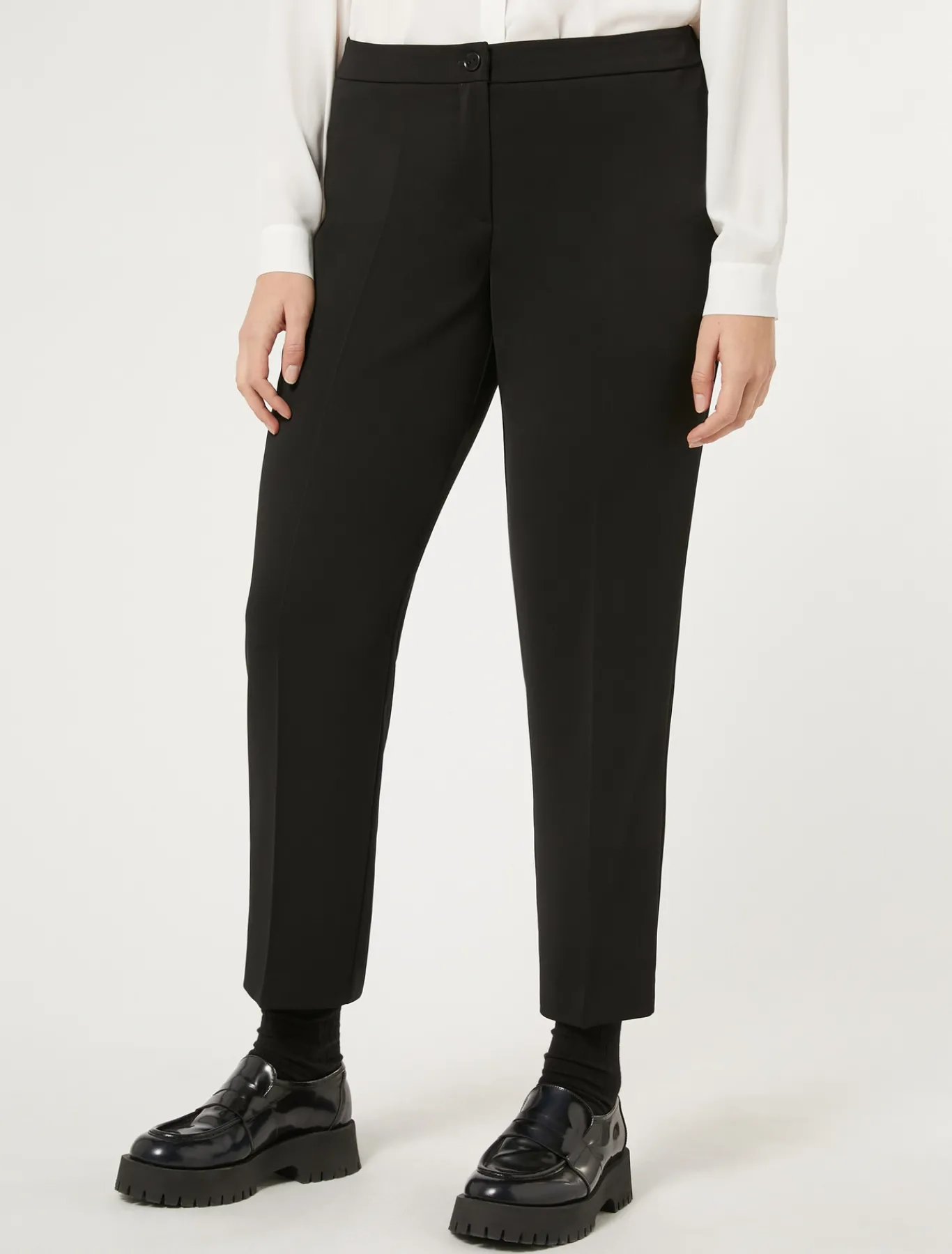 Marina Rinaldi Pantalon en cady stretch NOIR Outlet