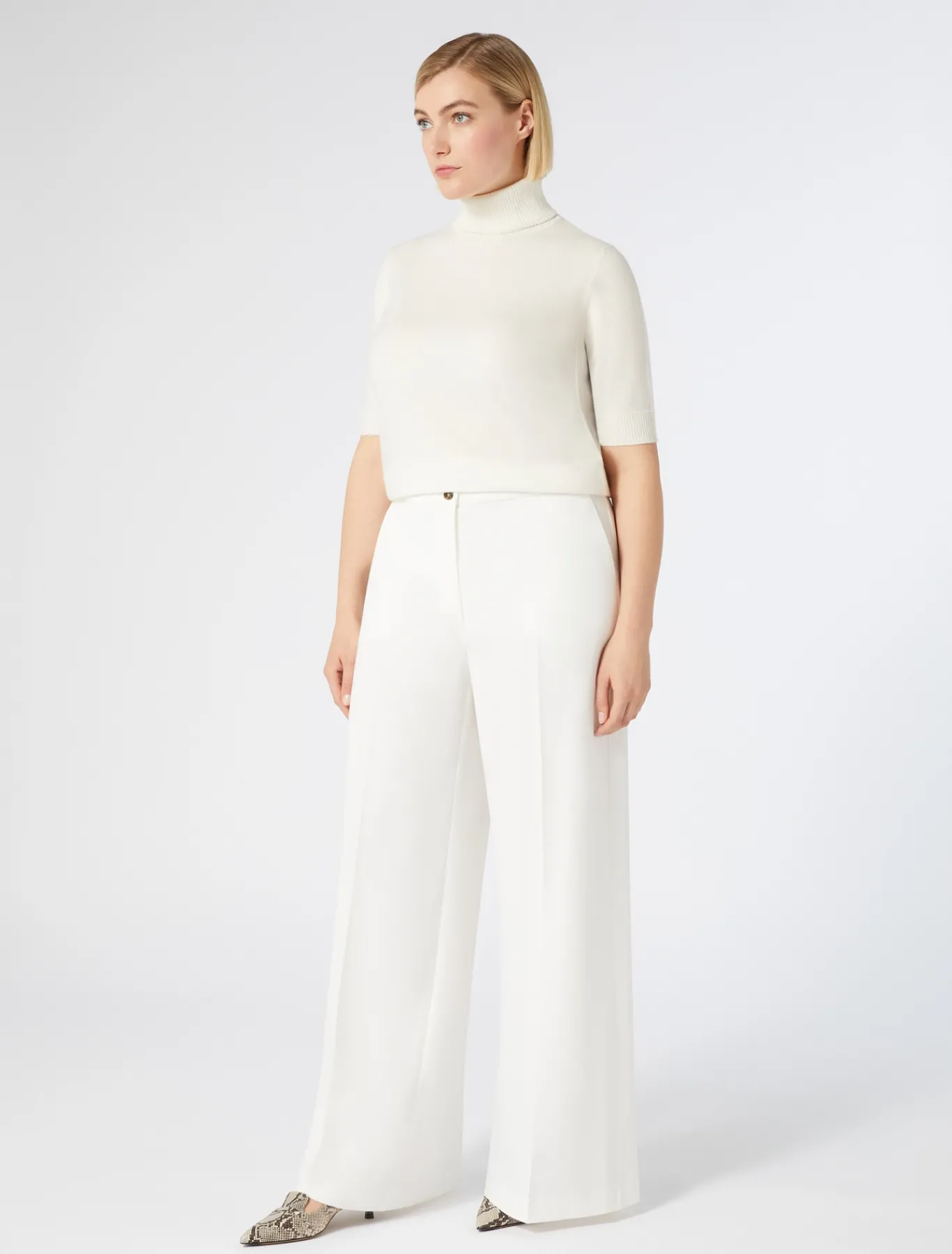 Marina Rinaldi Pantalon en cady triacétate BLANC Hot