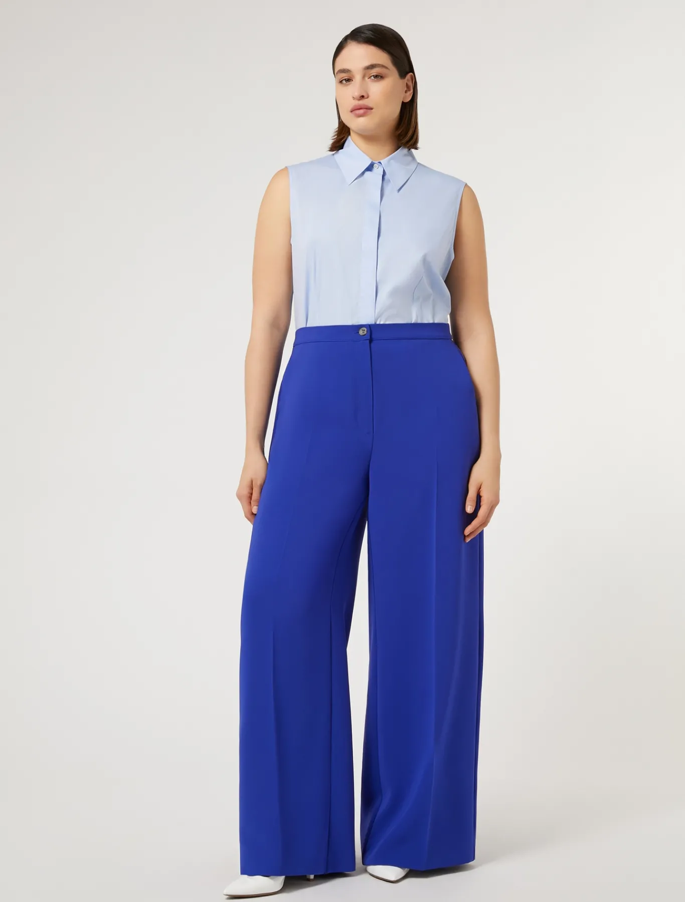Marina Rinaldi Pantalon en cady triacétate BLEUVIOLET Best