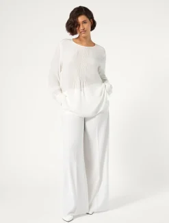 Marina Rinaldi Pantalon en cady triacétate BLANC Online