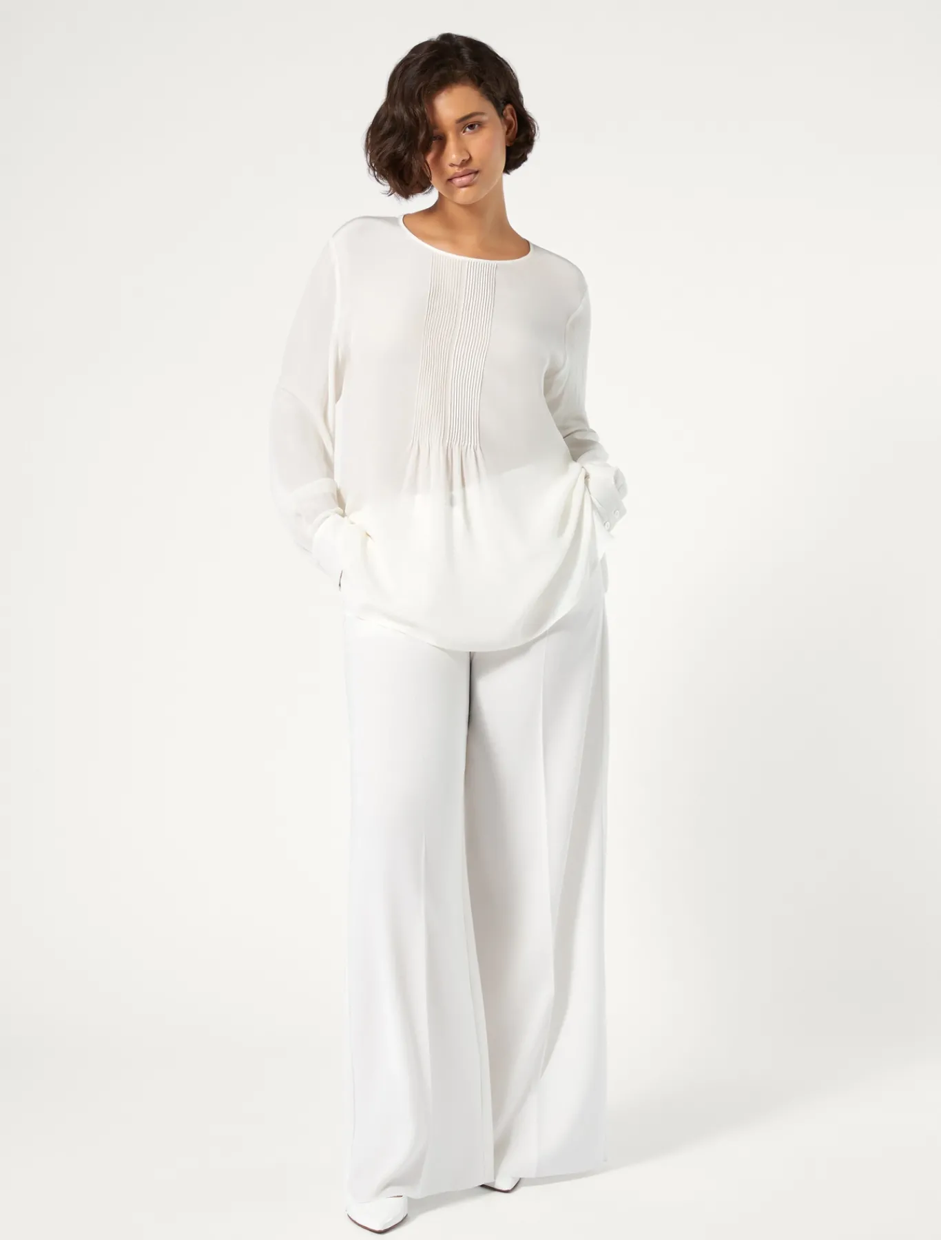 Marina Rinaldi Pantalon en cady triacétate BLANC Online