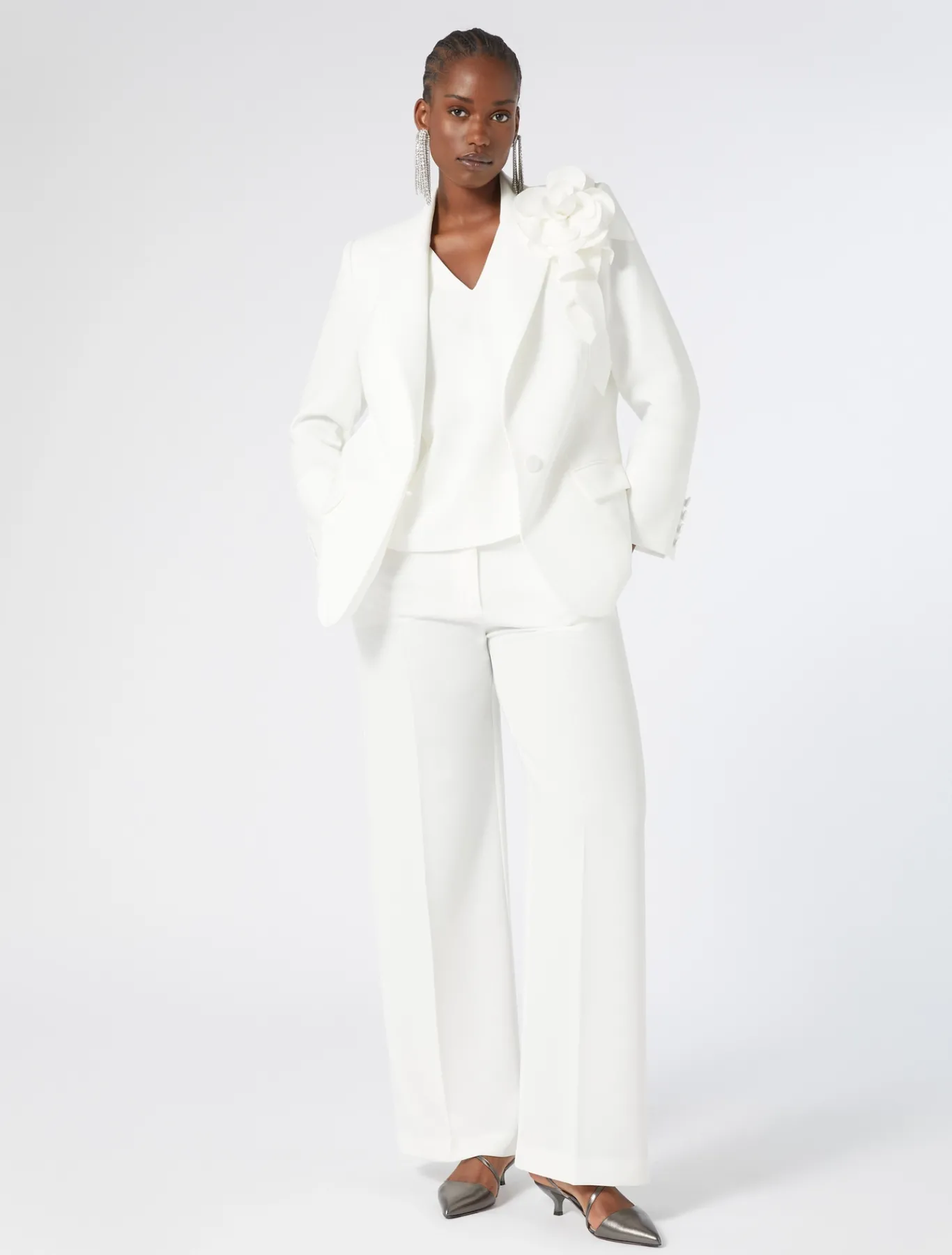 Marina Rinaldi Pantalon en cady triacétate BLANC Best