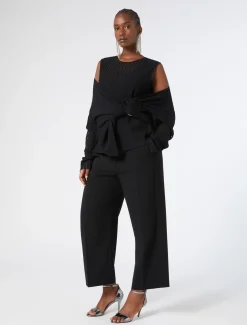 Marina Rinaldi Pantalon en cady triacétate NOIR Outlet