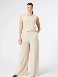 Marina Rinaldi Pantalon en cady triacétate BEIGE Fashion