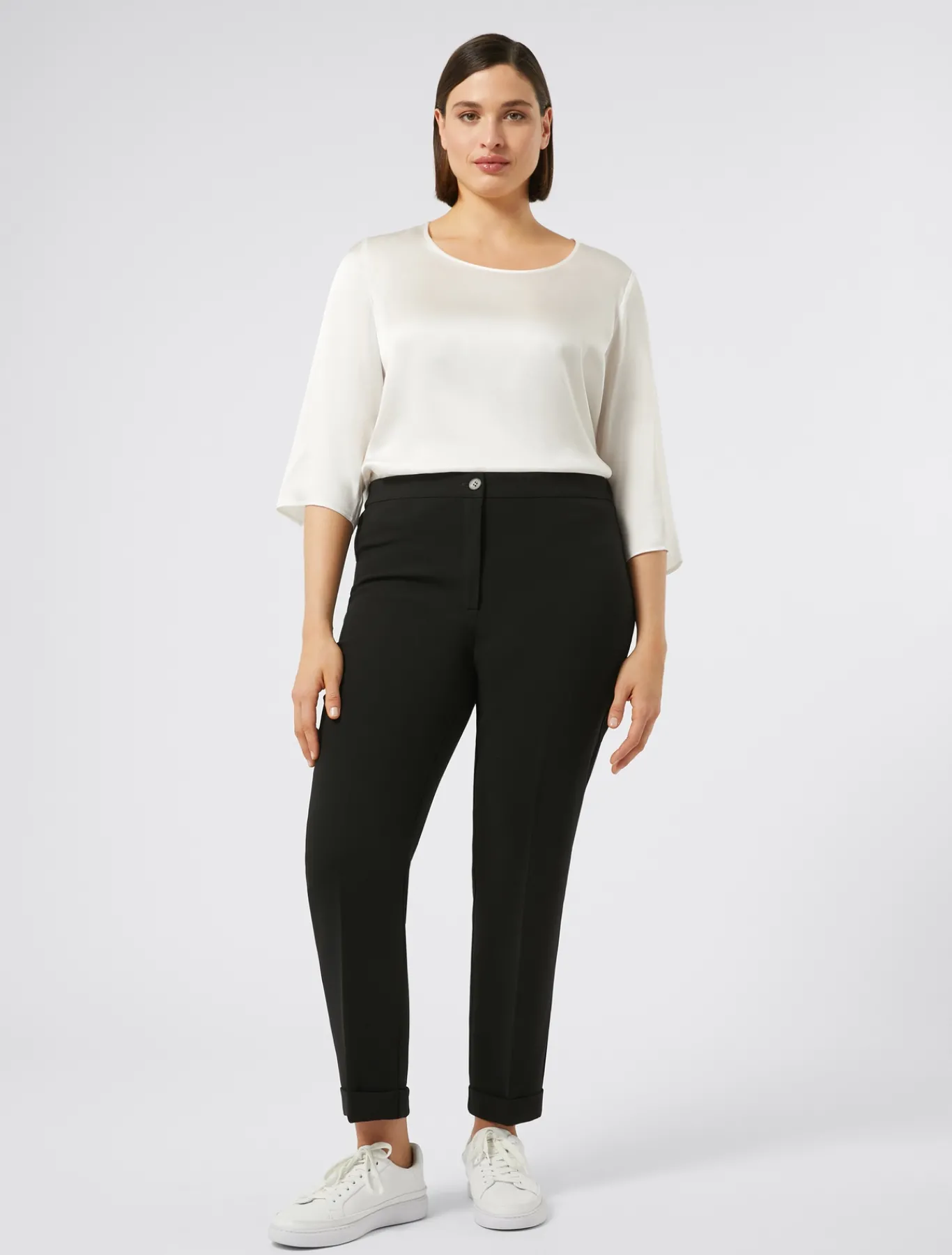 Marina Rinaldi Pantalon en cady triacétate NOIR Outlet