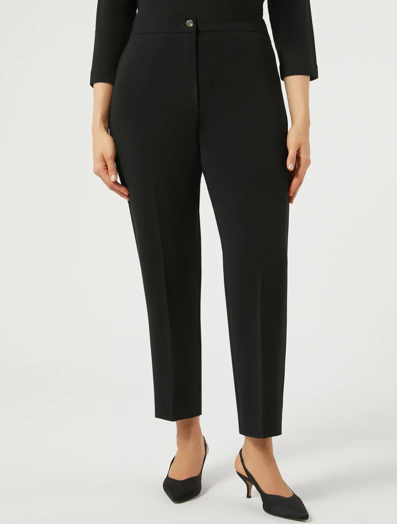Marina Rinaldi Pantalon en cady triacétate NOIR Clearance