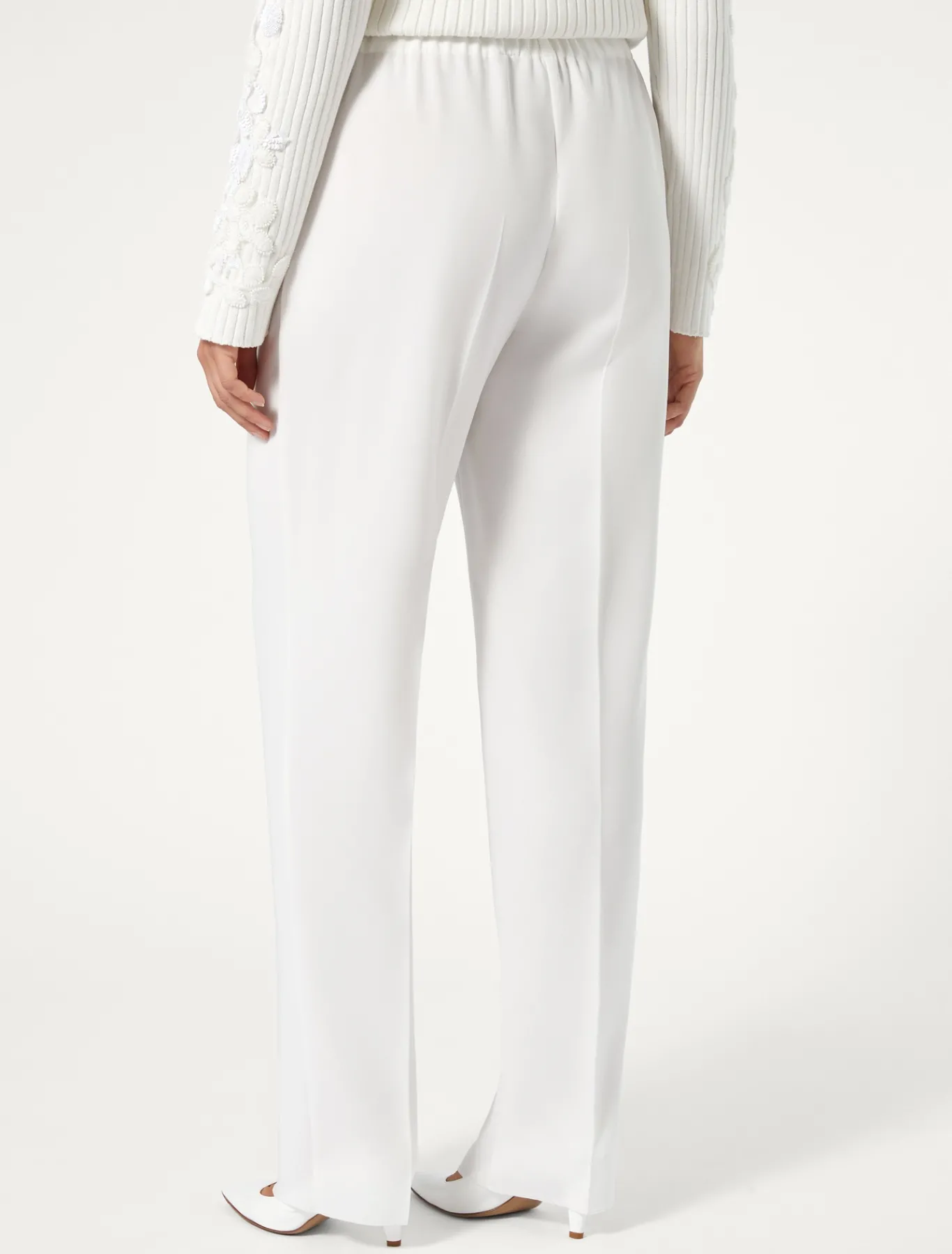 Marina Rinaldi Pantalon en cady triacétate BLANC Clearance