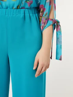 Marina Rinaldi Pantalon en cady triacétate TURQUOISE New