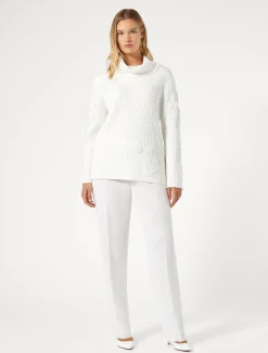 Marina Rinaldi Pantalon en cady triacétate BLANC Clearance