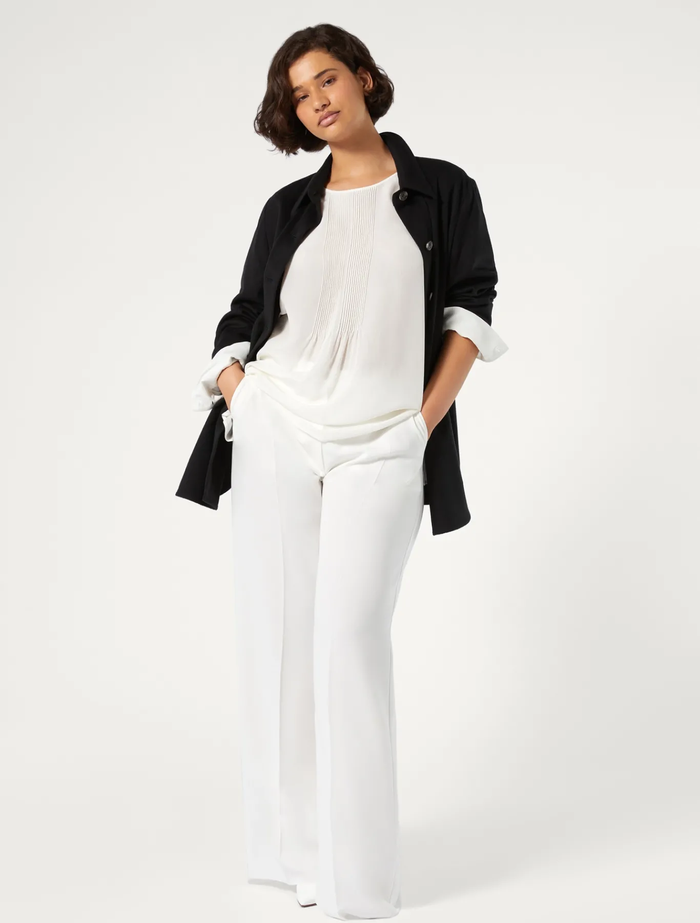 Marina Rinaldi Pantalon en cady triacétate BLANC Online