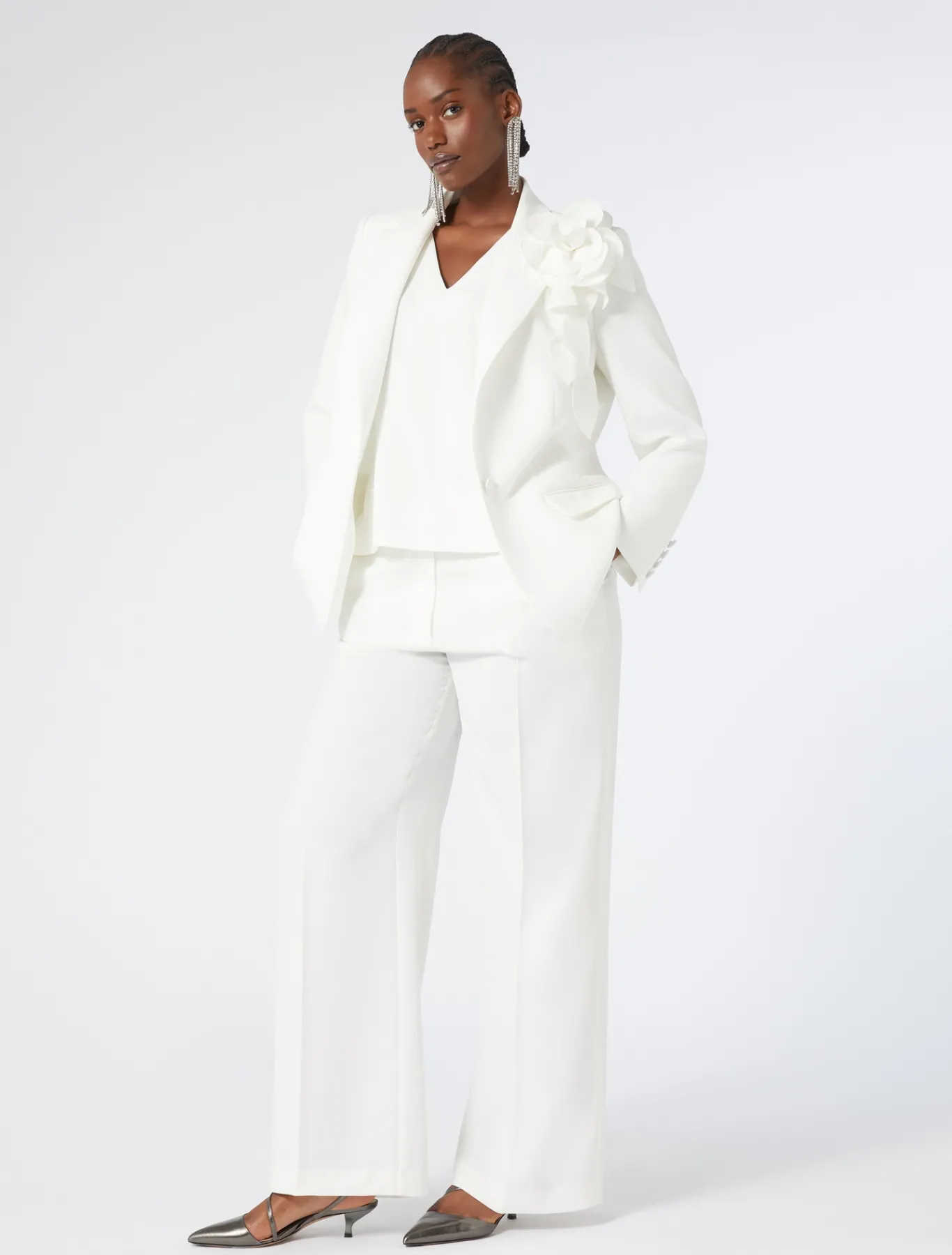 Marina Rinaldi Pantalon en cady triacétate BLANC Best