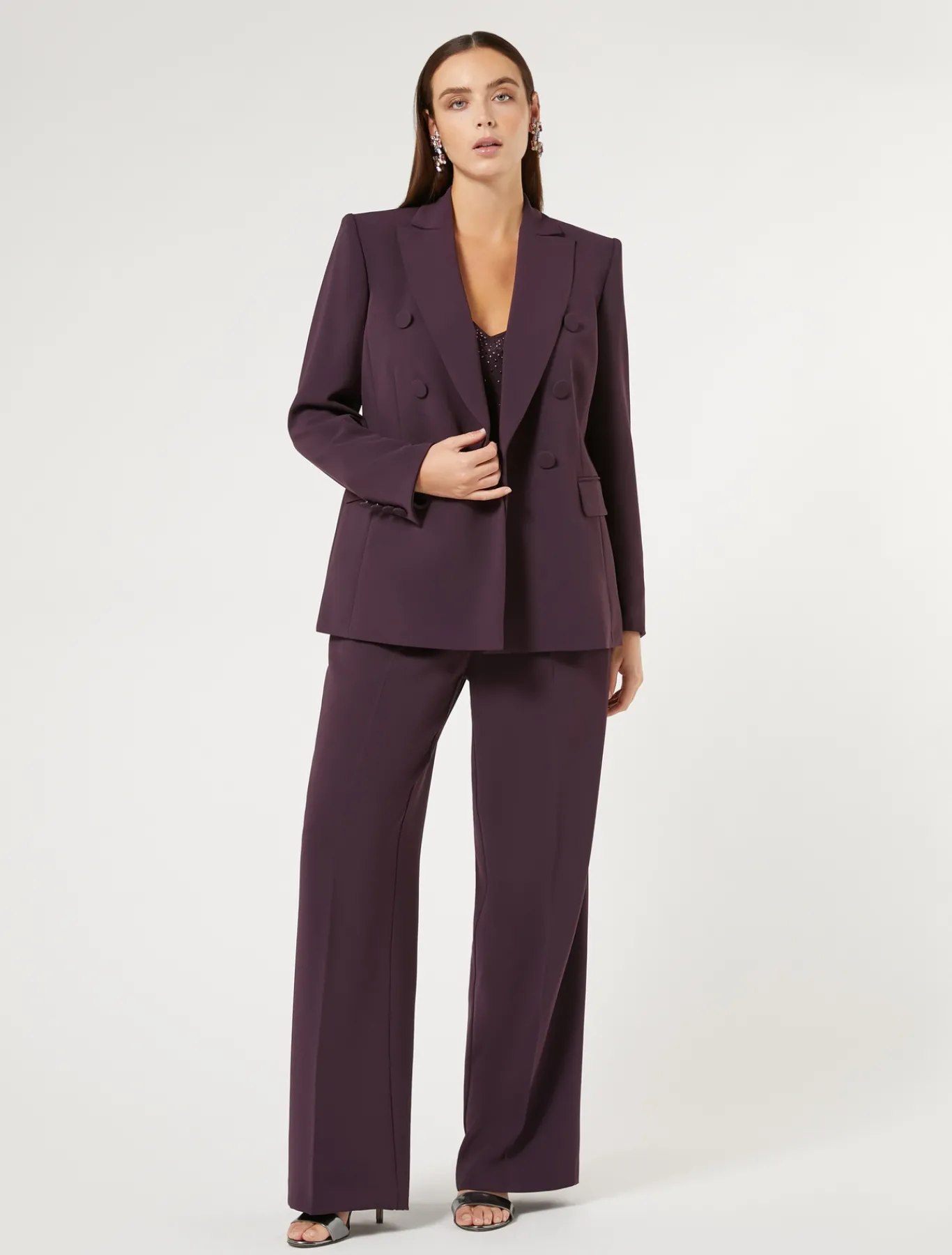 Marina Rinaldi Pantalon en cady triacétate BORDEAUX Outlet