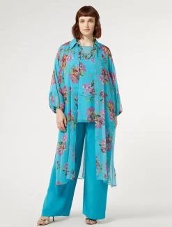 Marina Rinaldi Pantalon en cady triacétate TURQUOISE New