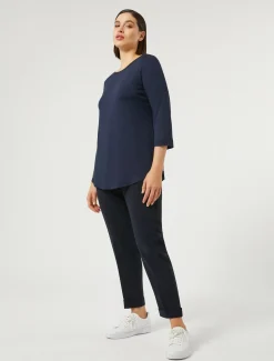 Marina Rinaldi Pantalon en cady triacétate BLEUNUIT Outlet