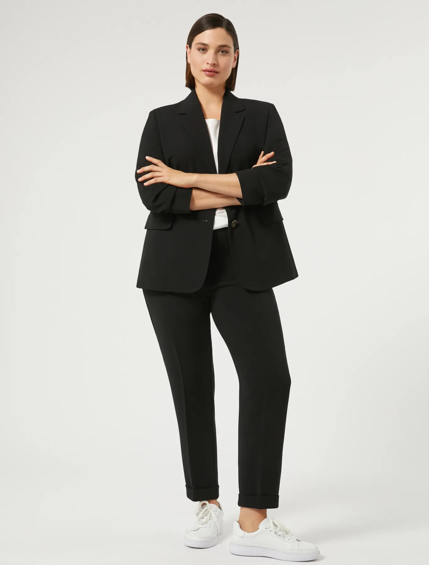 Marina Rinaldi Pantalon en cady triacétate NOIR Outlet