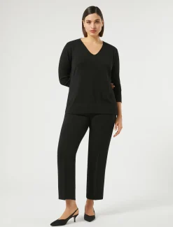 Marina Rinaldi Pantalon en cady triacétate NOIR Clearance