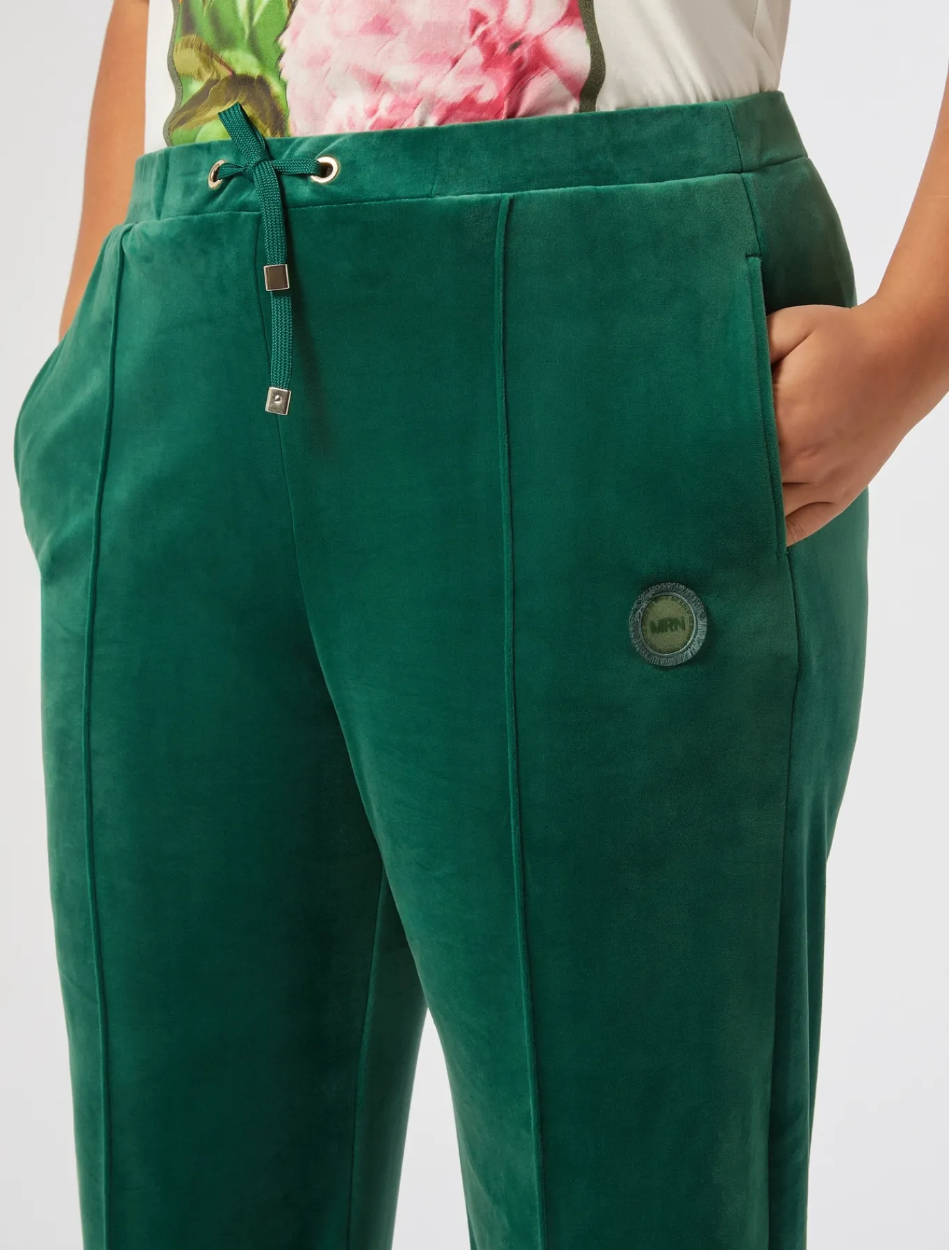 Marina Rinaldi Pantalon en chenille VERTFONCE' Fashion