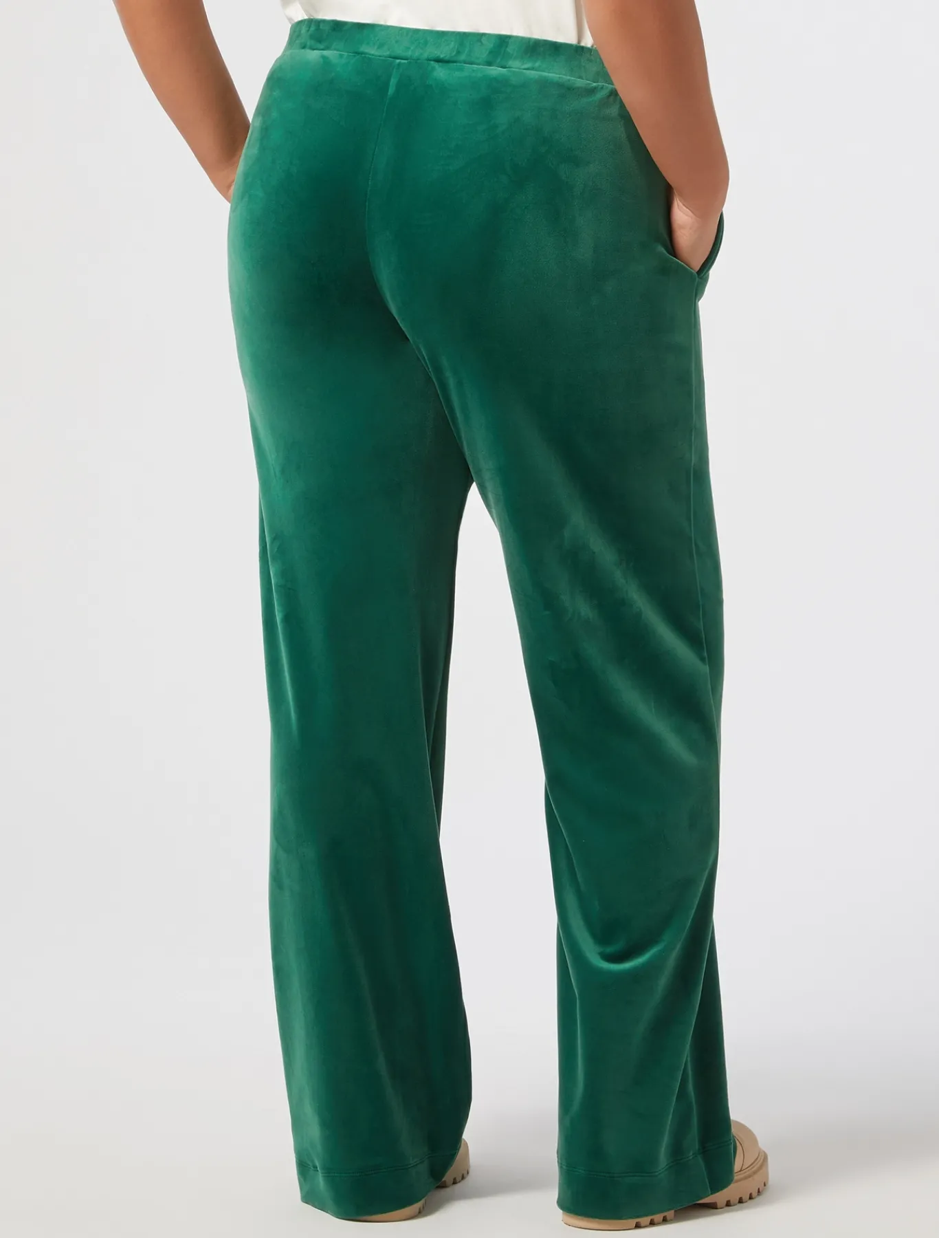 Marina Rinaldi Pantalon en chenille VERTFONCE' Fashion
