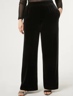 Marina Rinaldi Pantalon en chenille stretch NOIR Discount