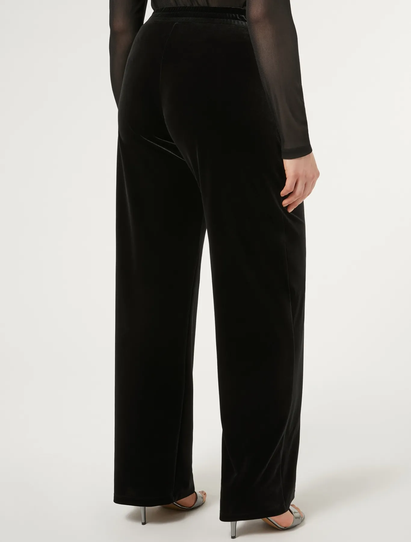 Marina Rinaldi Pantalon en chenille stretch NOIR Discount