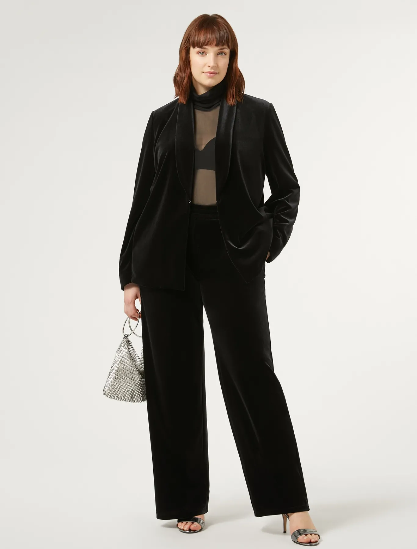 Marina Rinaldi Pantalon en chenille stretch NOIR Discount