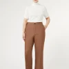 Marina Rinaldi Pantalon en coton effet denim BRONZE Best