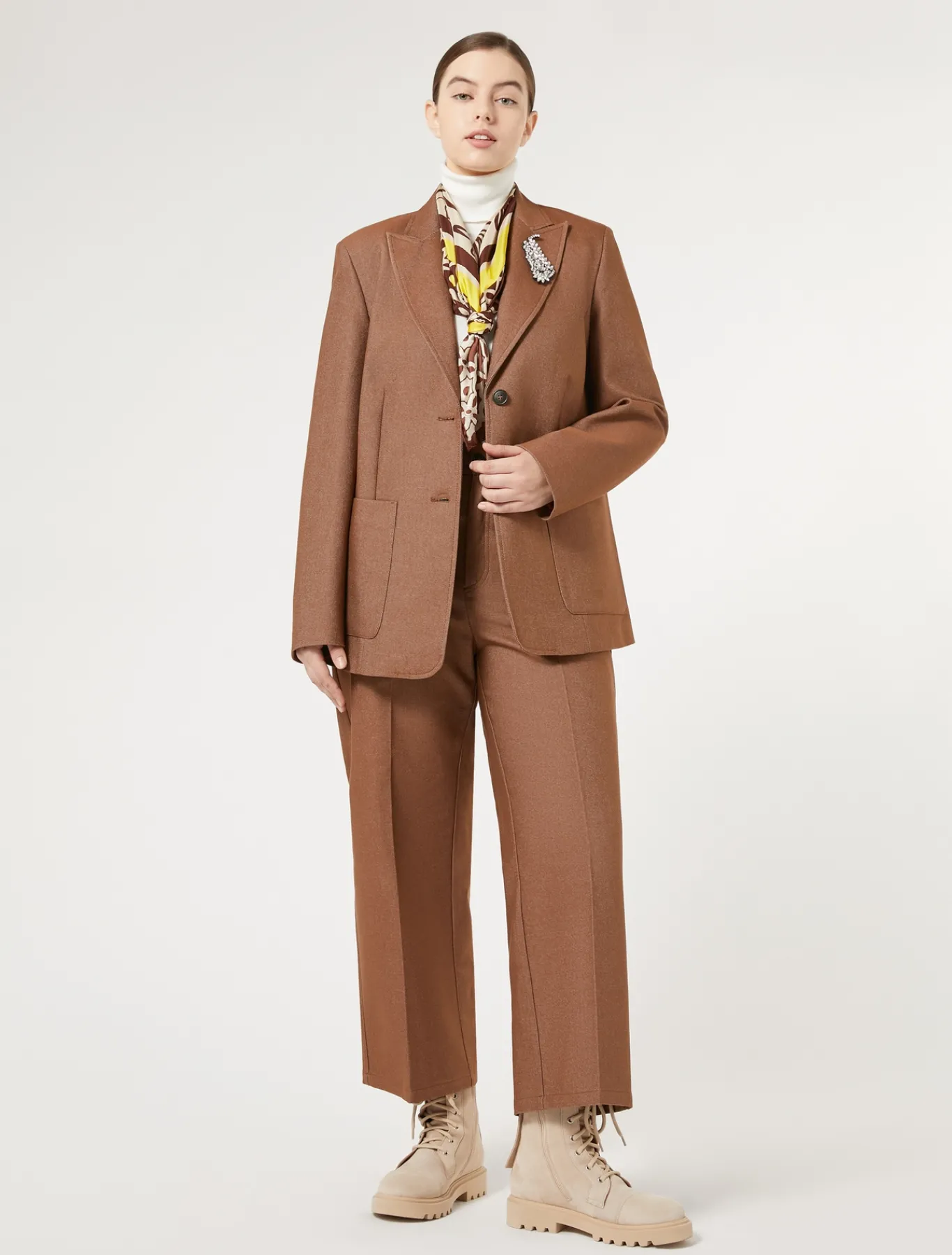 Marina Rinaldi Pantalon en coton effet denim BRONZE Best