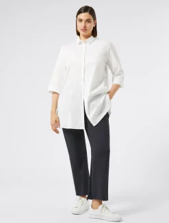 Marina Rinaldi Pantalon en coton mélangé stretch BLEUNUIT Discount