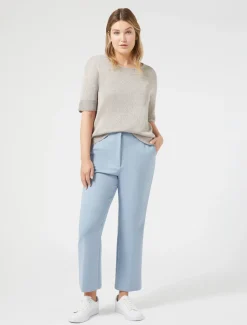 Marina Rinaldi Pantalon en coton mélangé stretch GRISBLEU Best