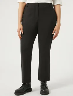 Marina Rinaldi Pantalon en coton mélangé stretch NOIR Sale