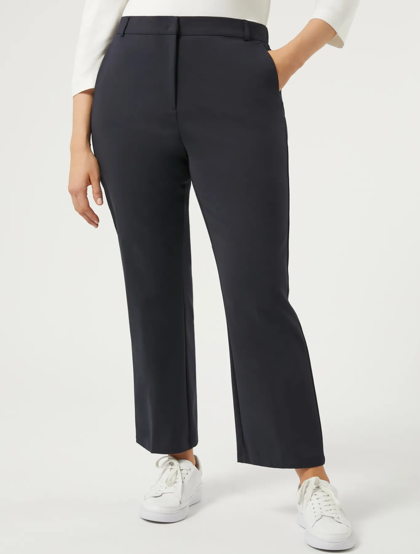 Marina Rinaldi Pantalon en coton mélangé stretch BLEUNUIT Discount