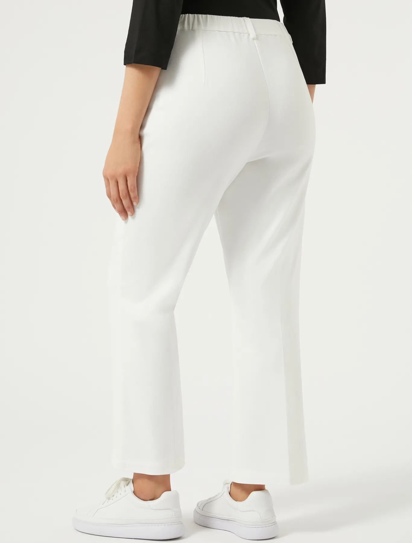 Marina Rinaldi Pantalon en coton mélangé stretch IVOIRE Clearance