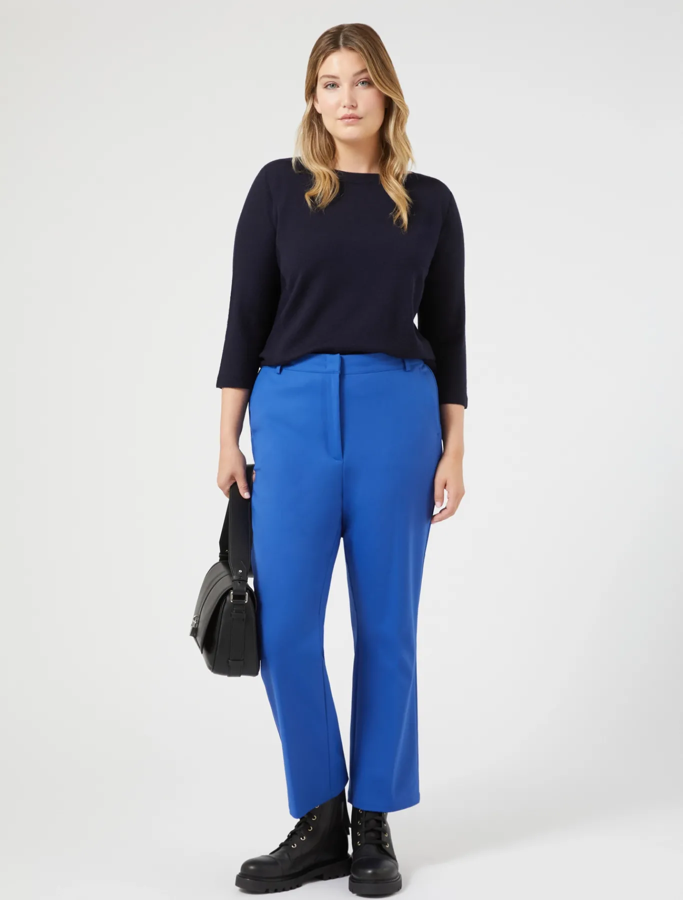Marina Rinaldi Pantalon en coton mélangé stretch BLEUDECHINE Outlet