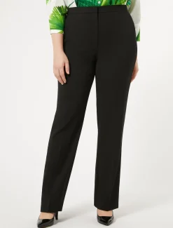 Marina Rinaldi Pantalon en crêpe de satin de laine NOIR Clearance