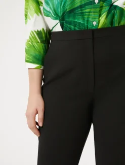 Marina Rinaldi Pantalon en crêpe de satin de laine NOIR Clearance
