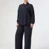 Marina Rinaldi Pantalon en crêpe envers satin BLEUNUIT Clearance