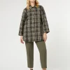 Marina Rinaldi Pantalon en crêpe envers satin KAKI Sale
