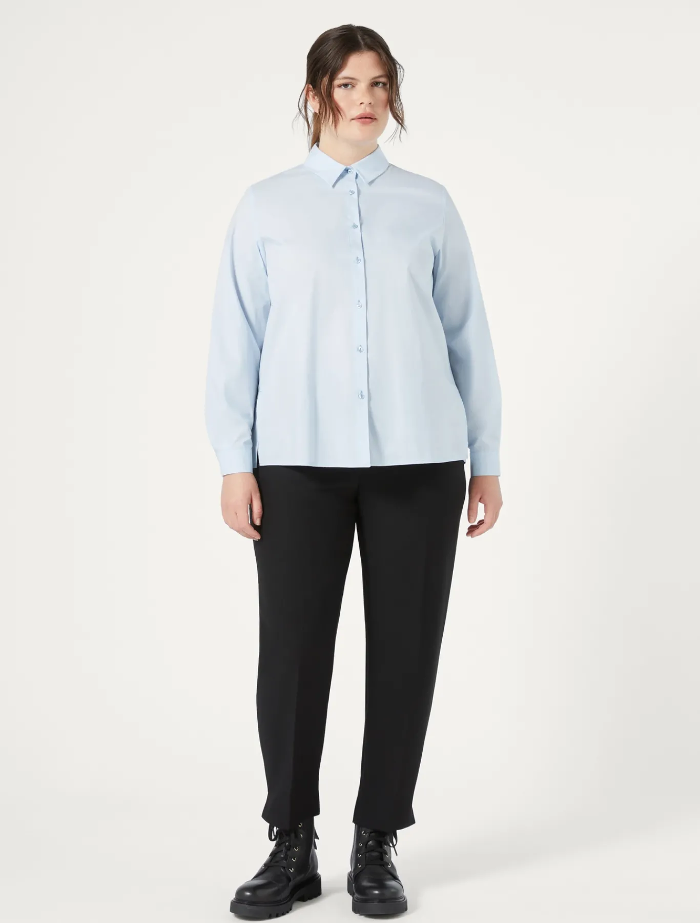Marina Rinaldi Pantalon en crêpe envers satin NOIR Best