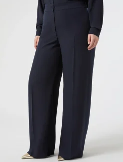 Marina Rinaldi Pantalon en crêpe envers satin BLEUNUIT Clearance